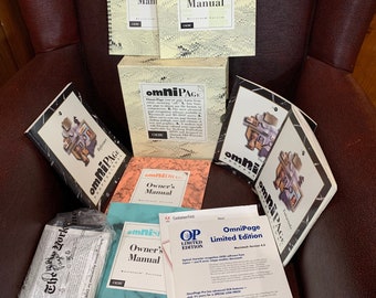 Rare LOT OMNIPAGE by CAERE Mac 4.01 (2 Disks) & 5.0 Professional Set (5 Disks) Manuals Computer 90s Vintage Originals Software See Photos