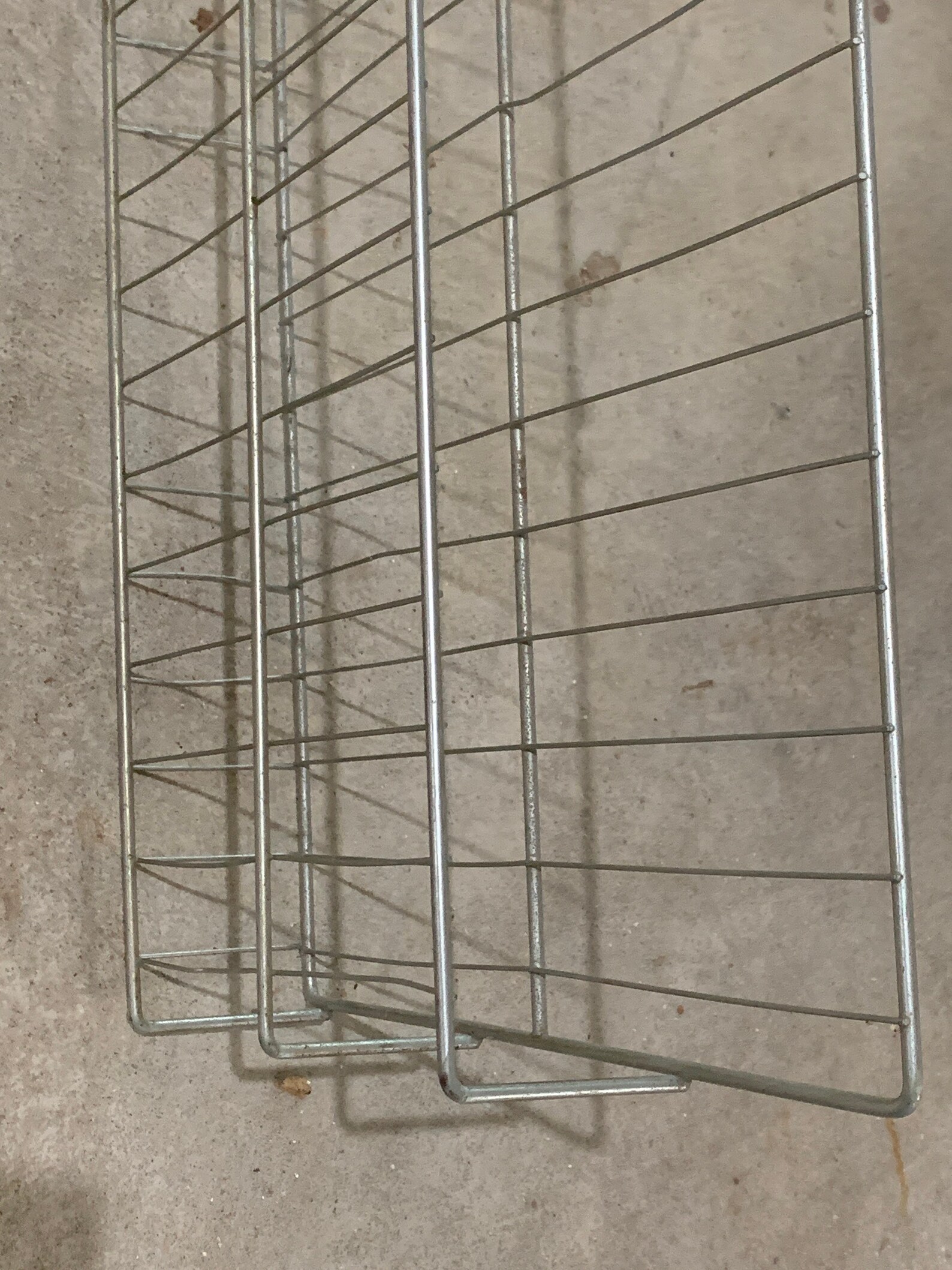 Metal Wire Rack Wall Hangs Industrial Vintage Approx 37w Etsy