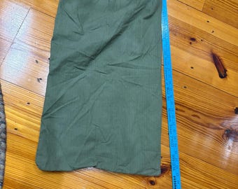 Bolsa de lavandería para soldado estadounidense de la Segunda Guerra Mundial, de algodón verde, con cordón, 73 x 43 cm, limpia