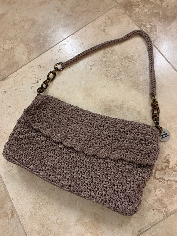 THE SAK Purse Handbag Tassel Detachable braided leather strap with Gold  hardware | eBay