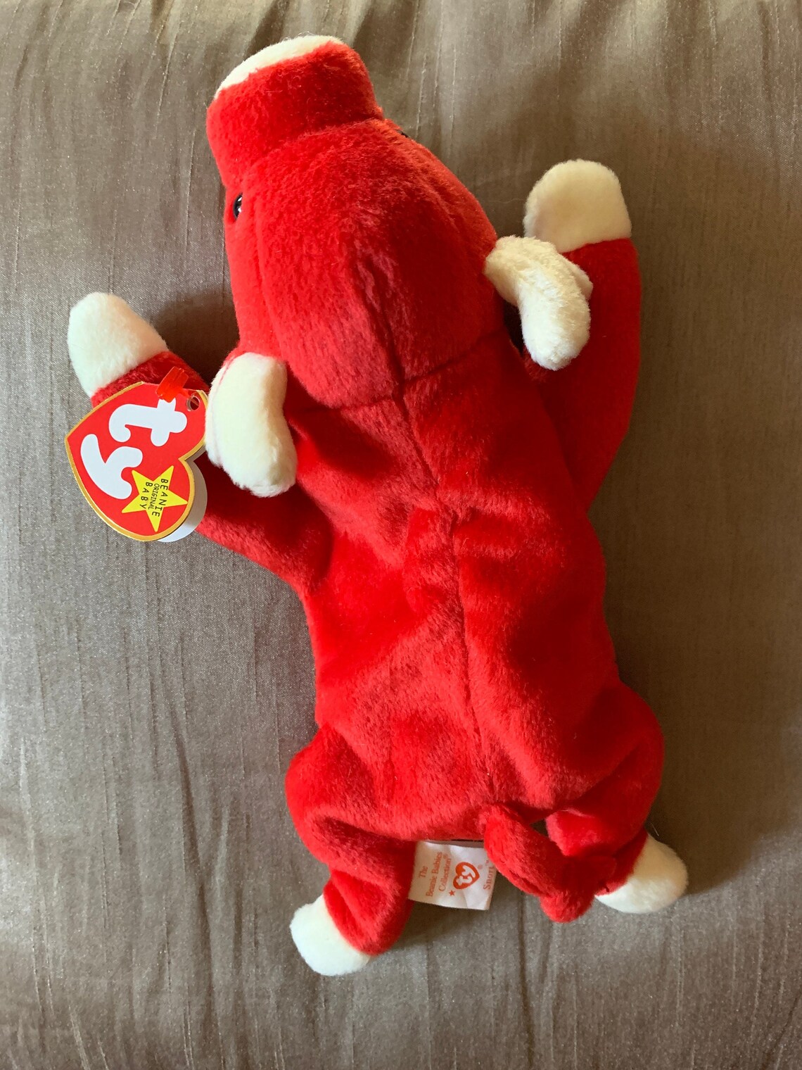 RARE Vintage 1995 SNOUT TY Beanie Baby Red Bull Plushie With Etsy