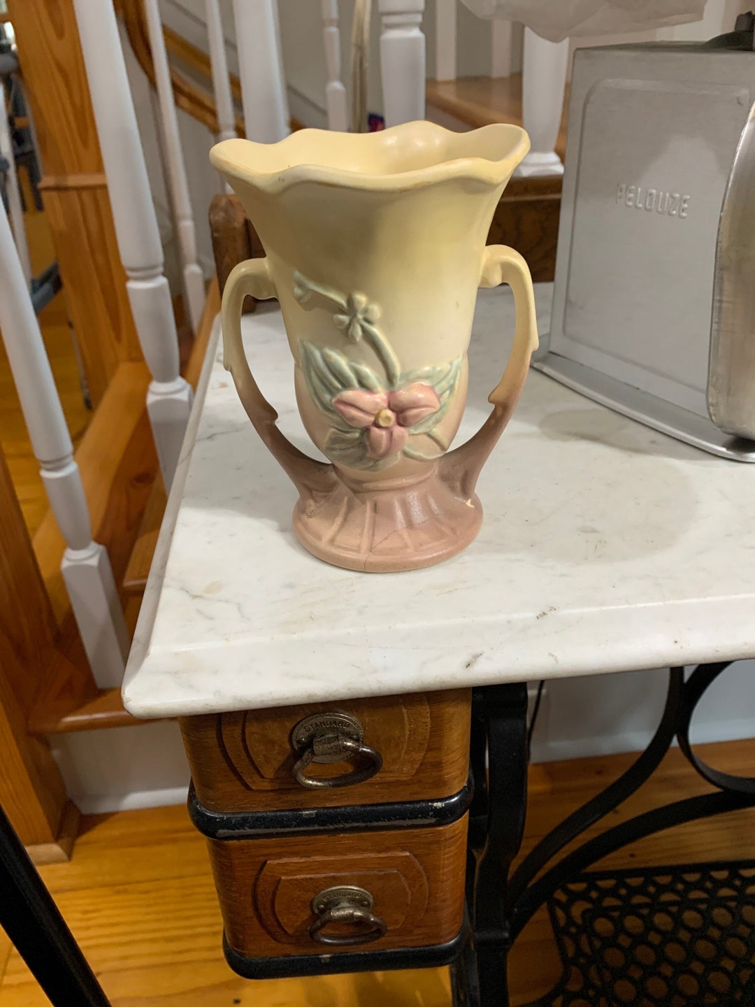 Rare 40s Hull Art Vase U.S.A. W-3-5 1/2" Pottery Matt Glaze Beautiful ...