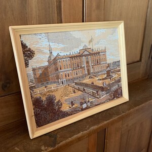 Russian Framed Tapestry LENINGRAD Region "Engineer Castle" Vintage Uzor Garment Industry Joint Stock Company 13.5"w x 10.5"h x .75" thick