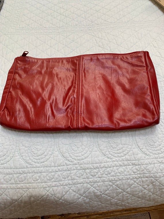Vintage red clutch bag deals