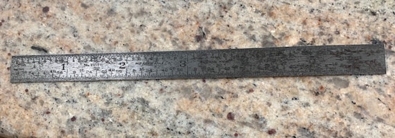 Machinist Ruler 50S LUFKIN No. 2111R 6 METAL Saginaw MI Tempered Vintage  Tools 1950s Measuring Tool 