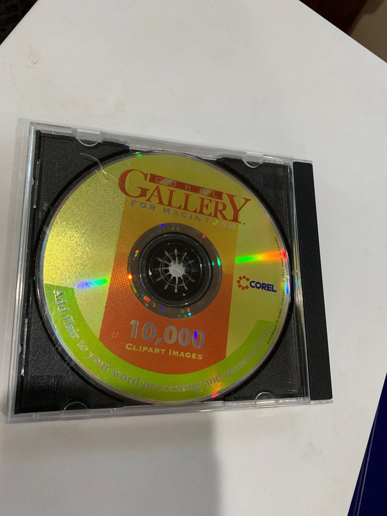 Rare COREL GALLERY 10,000 Clipart Images on CD for Macintosh 1994 ...