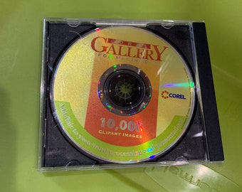 Rare COREL GALLERY 10,000 Clipart Images on CD for Macintosh 1994 Vintage Software Original Case See Photos Computer