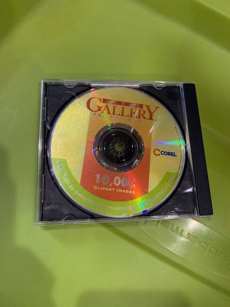 Rare COREL GALLERY 10,000 Clipart Images on CD for Macintosh 1994 ...