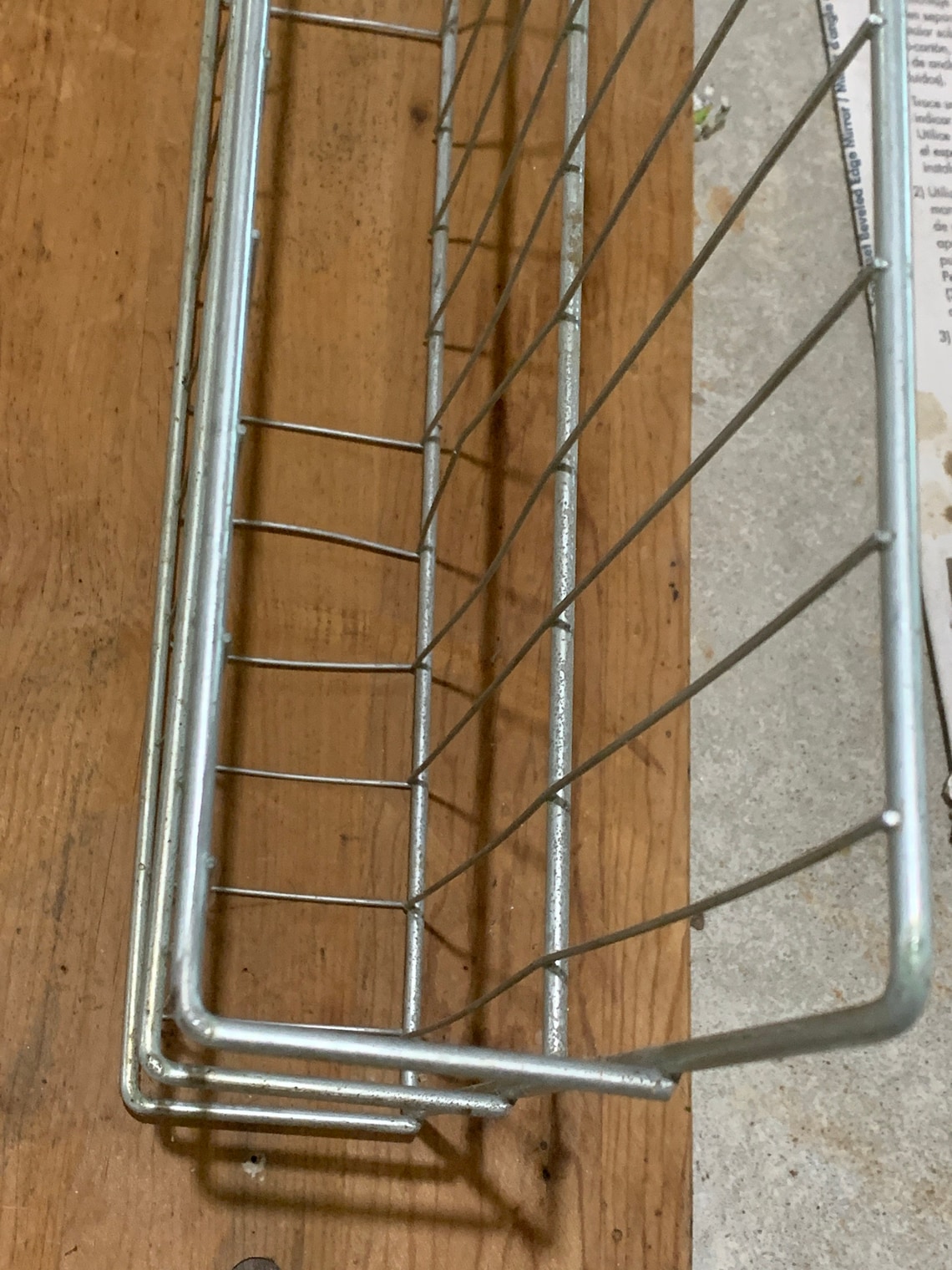 Metal Wire Rack Wall Hangs Industrial Vintage Approx 37w Etsy