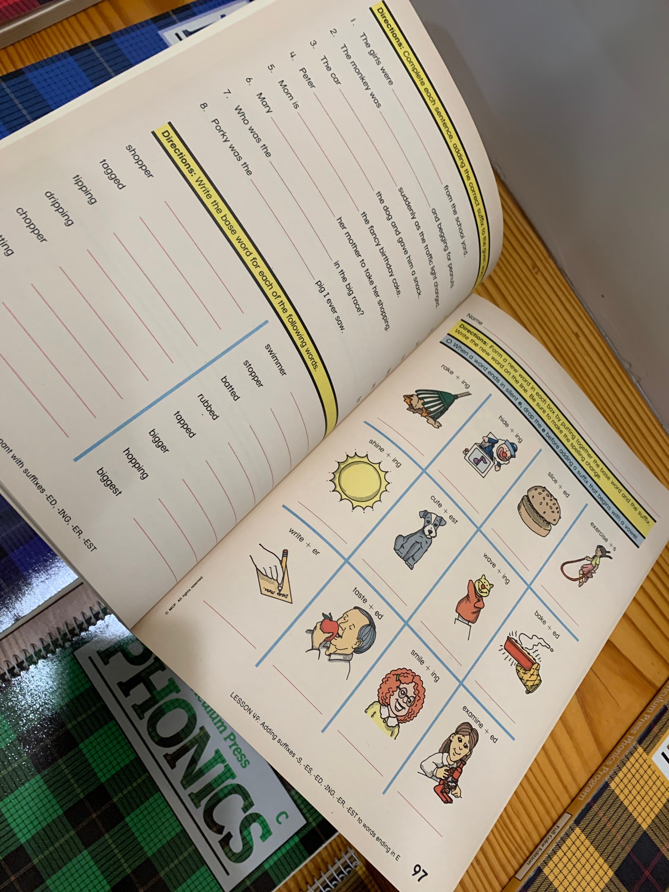 PHONICS MCP PLAID 1988 Limited Stock!! Teach Reading Unused