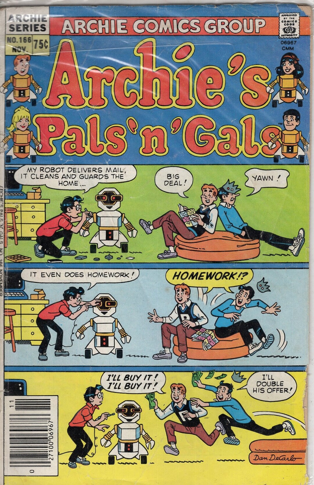 RARE COMICS Archie's Pals N Gals Nov No. 166 1983 Archie Comics Group ...