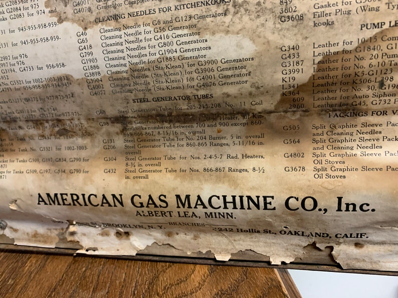 RARE 1920S Metal Kitchen Kook American Gas Machine Co Etsy