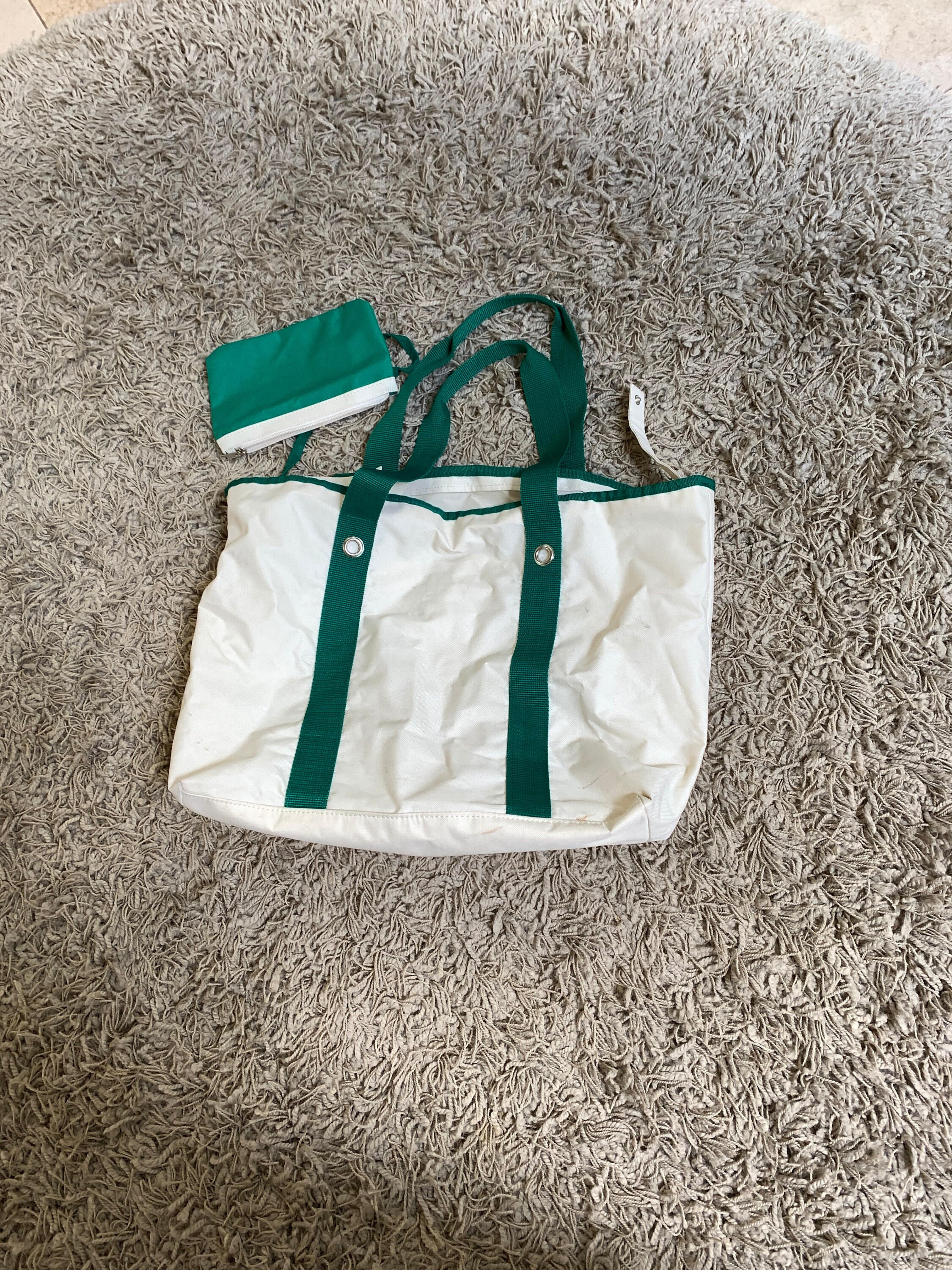 chanel striped tote bag