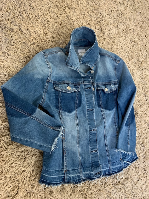Shop Kensie Jeans Blue Wash Denim Jacket