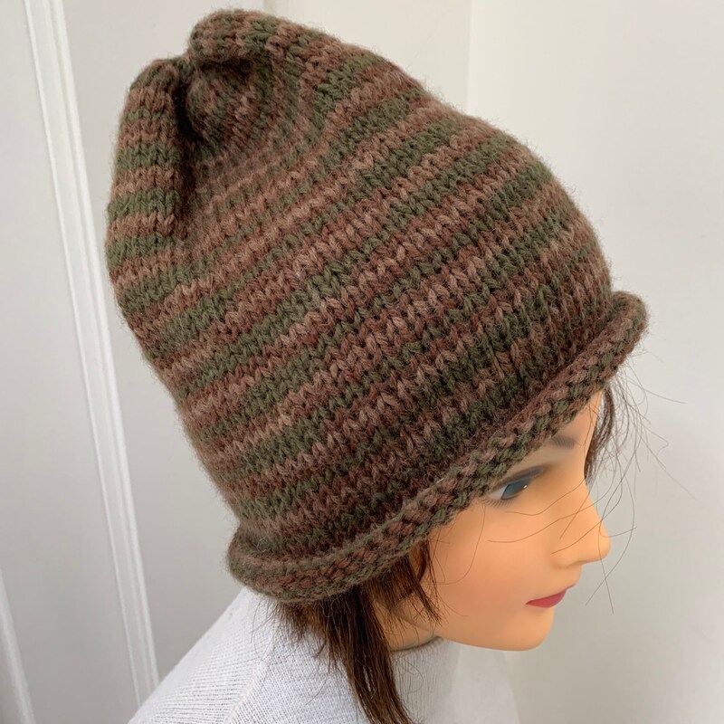 Stripe & Knit Hat