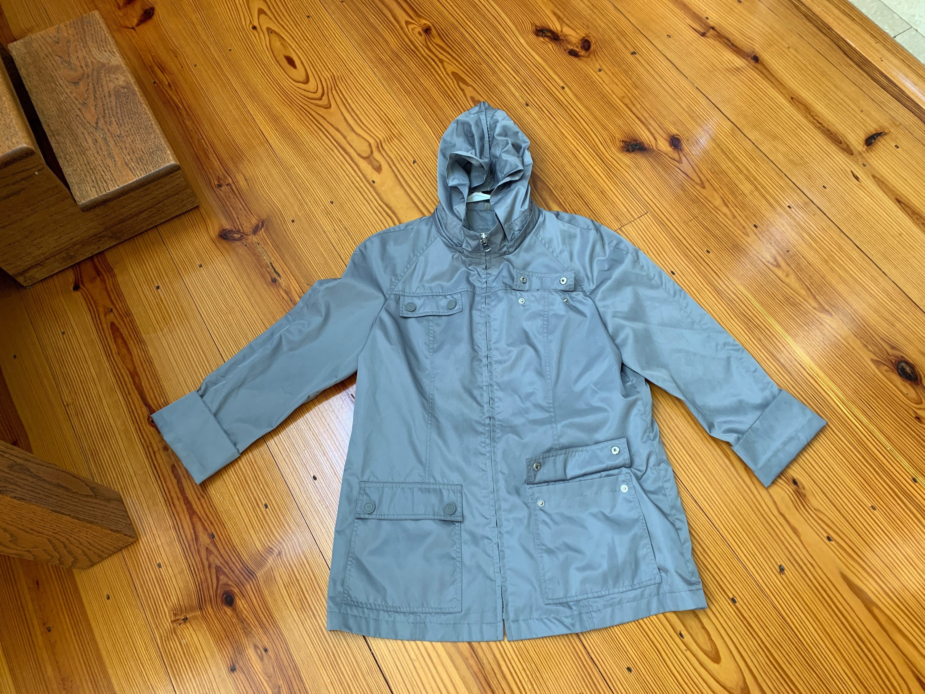 Rare 90s Calvin Klein Raincoat W Detachable Zip-on Hood & - Etsy