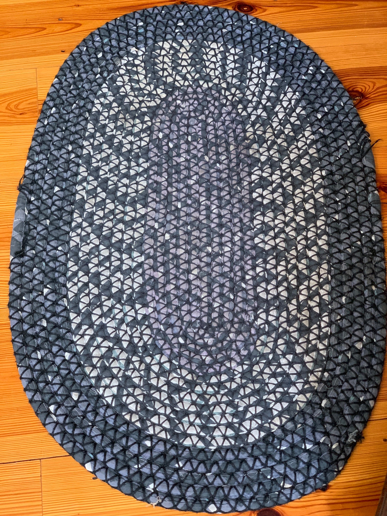 Vintage UNUSUAL OVAL BRAIDED Rug Heavy Quality 43 x 27 1/2 Etsy