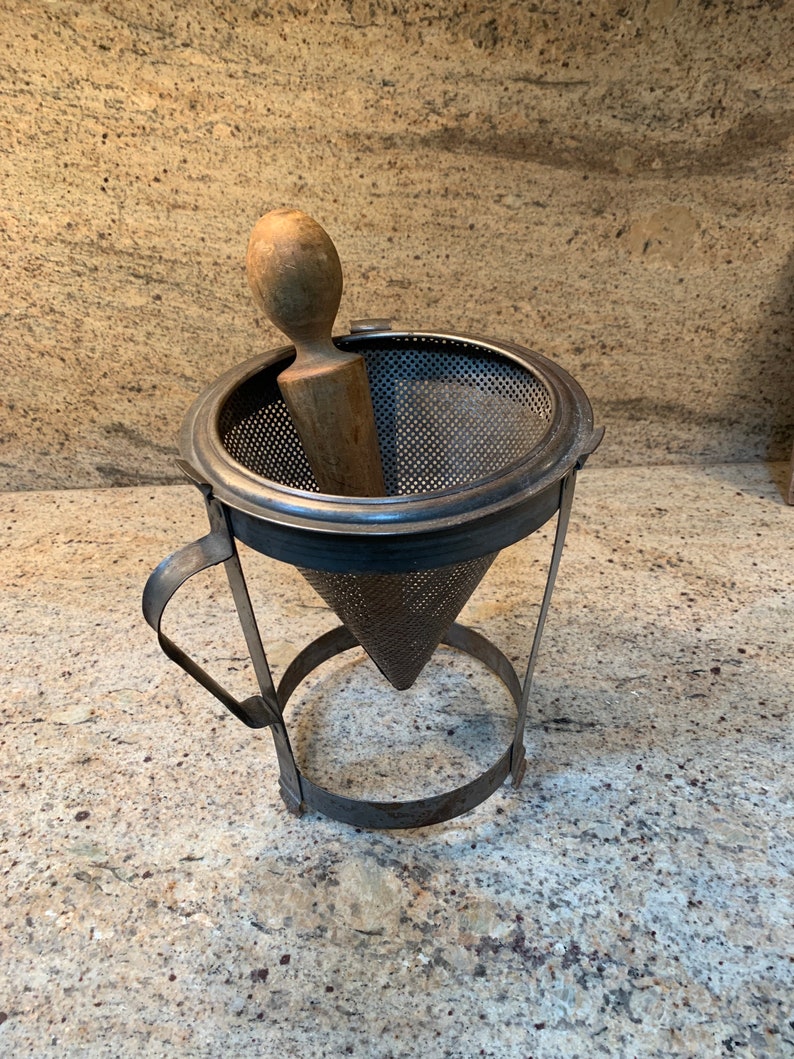 30s40s Cone Sieve Tripod Strainer Chinois Solid Conical Etsy