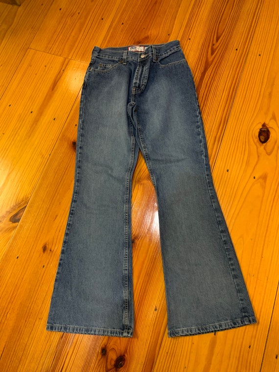 90s Old Navy Blue Jeans High Waisted Worn Once De… - image 3