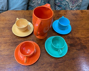 40s Original FIESTA Ring CUP or SAUCER (All Older) by Homer Laughlin Genuine FiestaWare Choose from Options Vintage See Description display