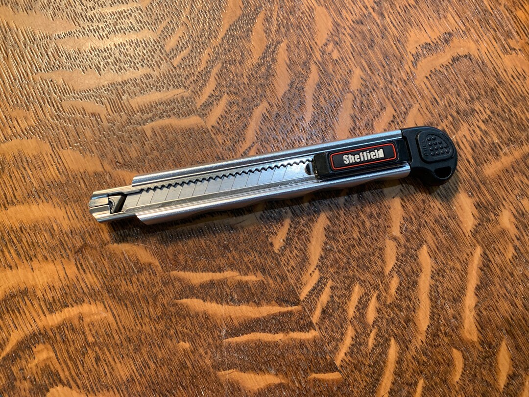RARE Sheffield Box Cutter W Finger Grips Screw Locks Blade Etsy
