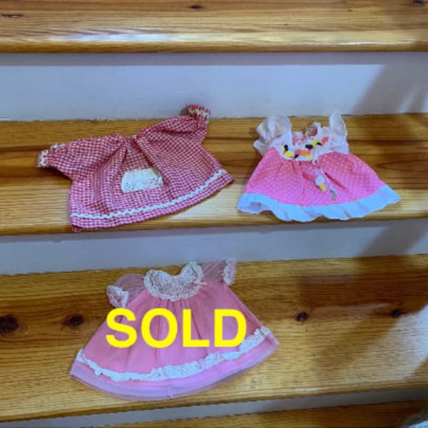 Rare 80s CPK Clothes Cabbage Patch Doll Authentic Choose 1 Vintage to Fit Most Dolls Lace Trim Clothing Sweet Dolly Clothes Note: B) is SOLD