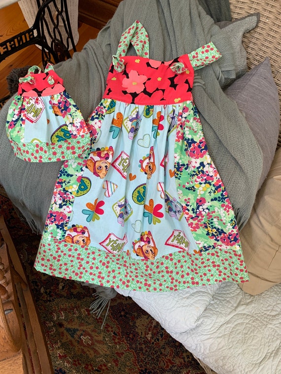 Children's Sundress w Doll Dress Matching Clothes… - image 1