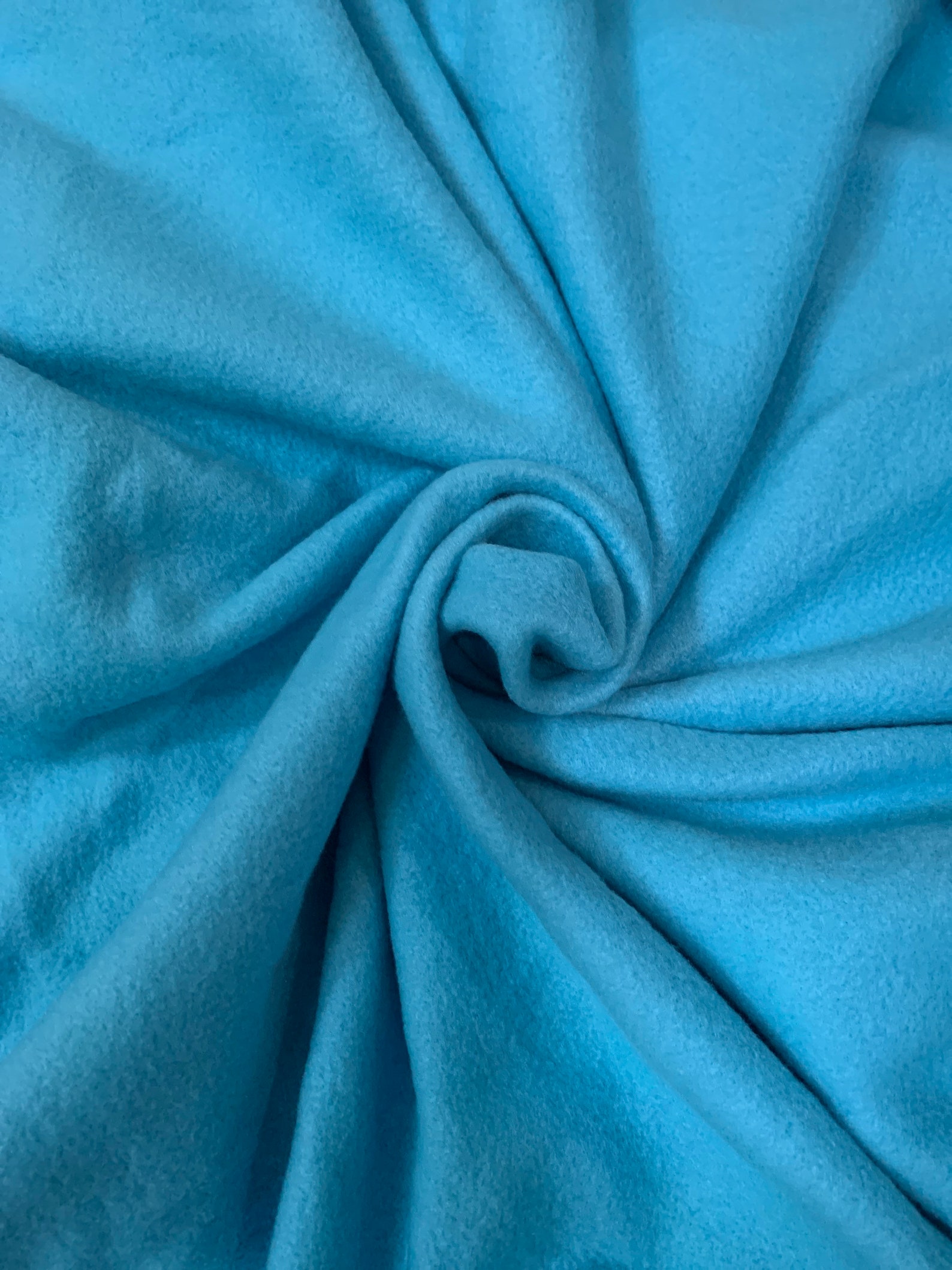 FLEECE PLUSH FABRIC Heavyweight Blue Yardage X 60 Wide Etsy