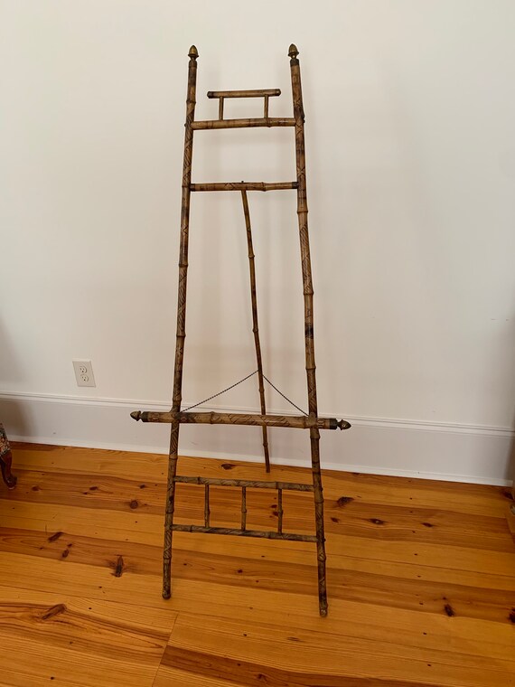 Rare Vintage Easel Bamboo Tortoiseshell Large Floor Display Etsy