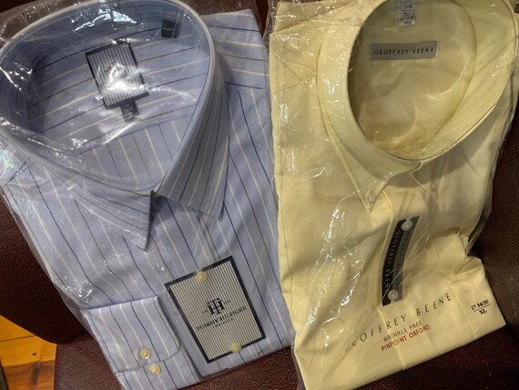 geoffrey beene dress shirts wrinkle free $95 Geoffrey Beene Men'S Classic-Fit Gray Wrinkle-Free Dress Shirt 15.5 34/35 M