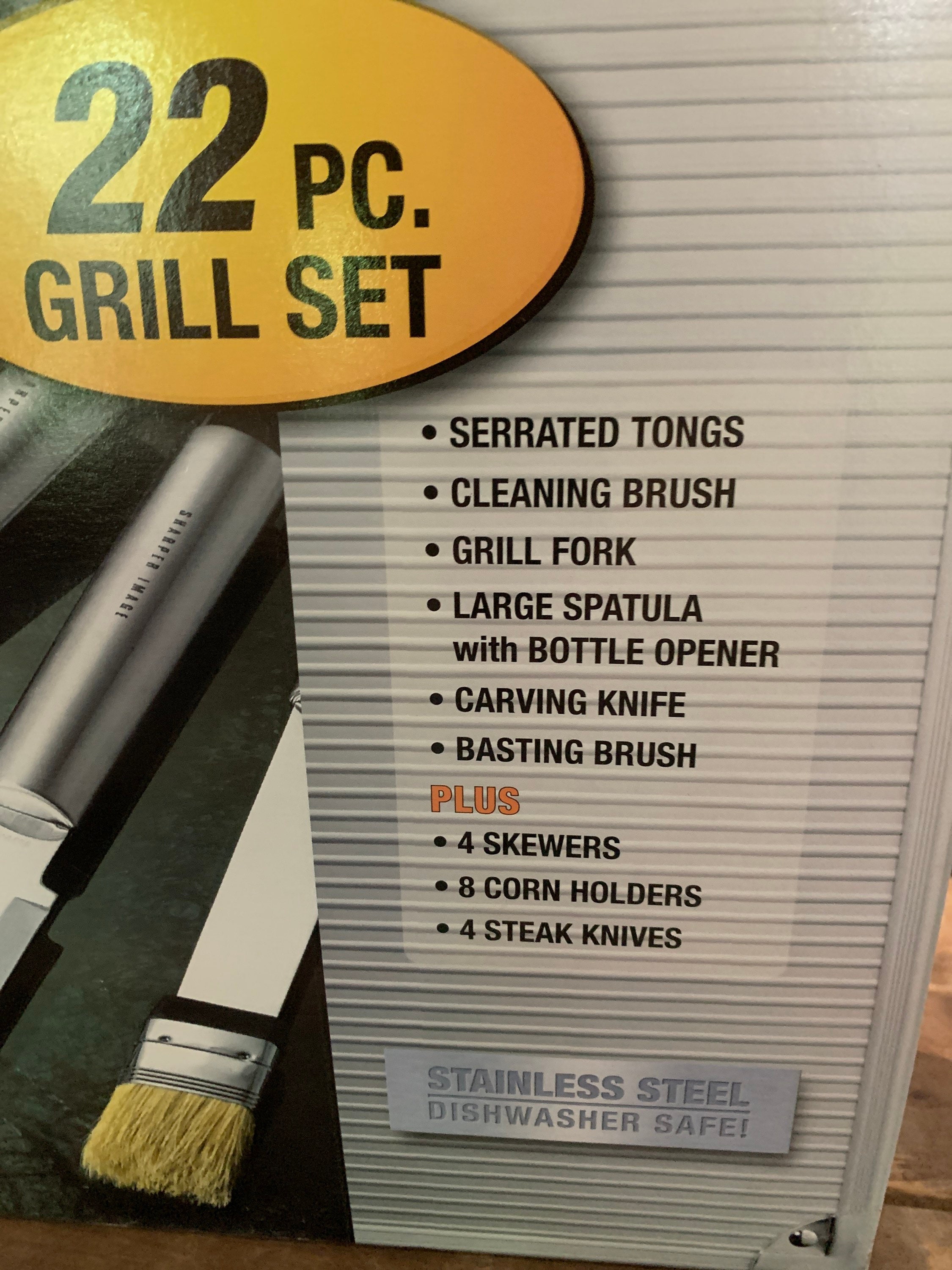 22 pc Sharper Image Grill Tools Gift Set Sealed unused 4 