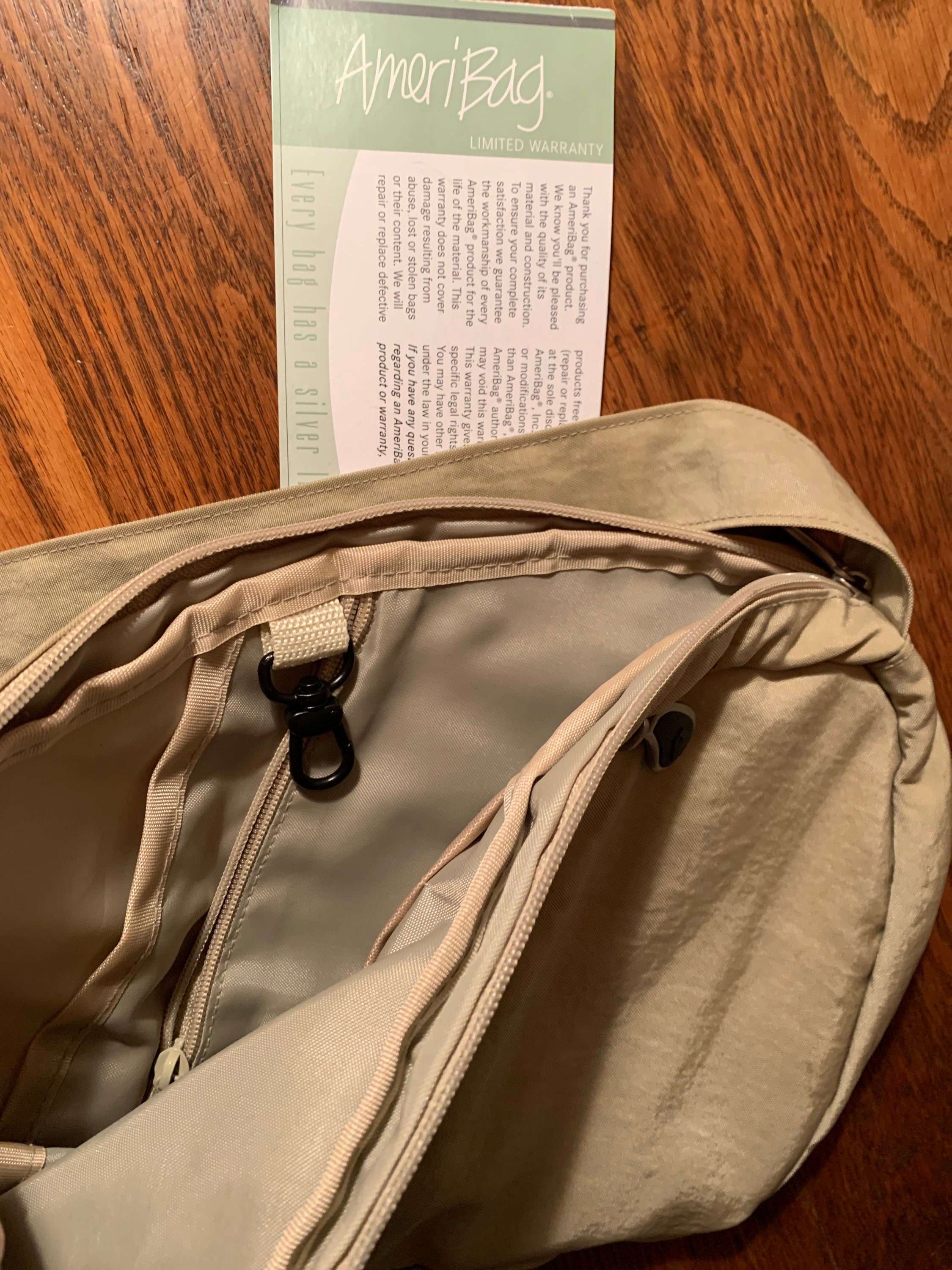 AMERIBAG XS Unused Healthy Crossbody Bag Khaki Great Gift