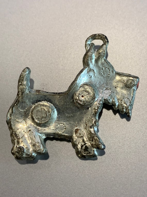 RARE 40's Scottie Dog Pendant Charm Pet Gift Cast… - image 4