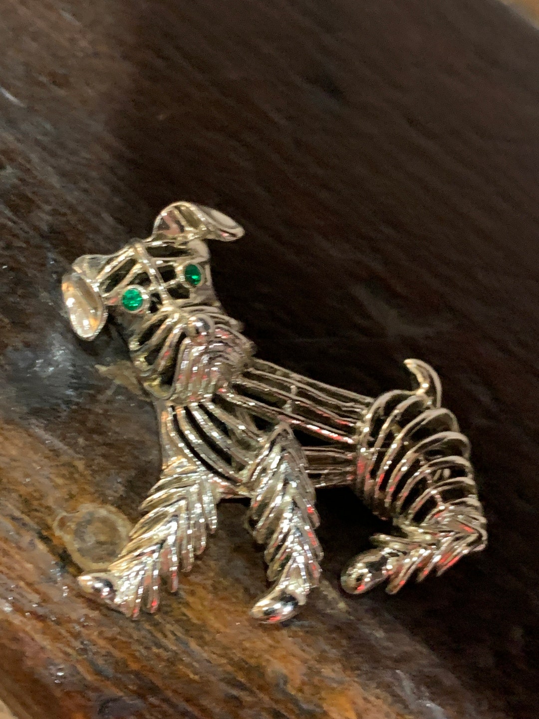 80s Gerry's Scottie Pin Dog Terrier Schnauzer Brooch GIFT Silver Tone W ...