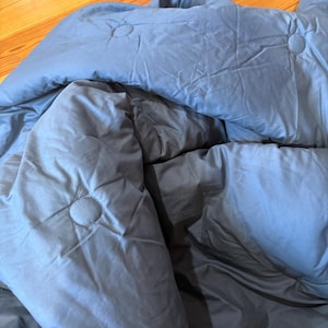 Gray KING Reversible COMFORTER PLUSHY Bedspread Vtg Bed Cover Charcoal