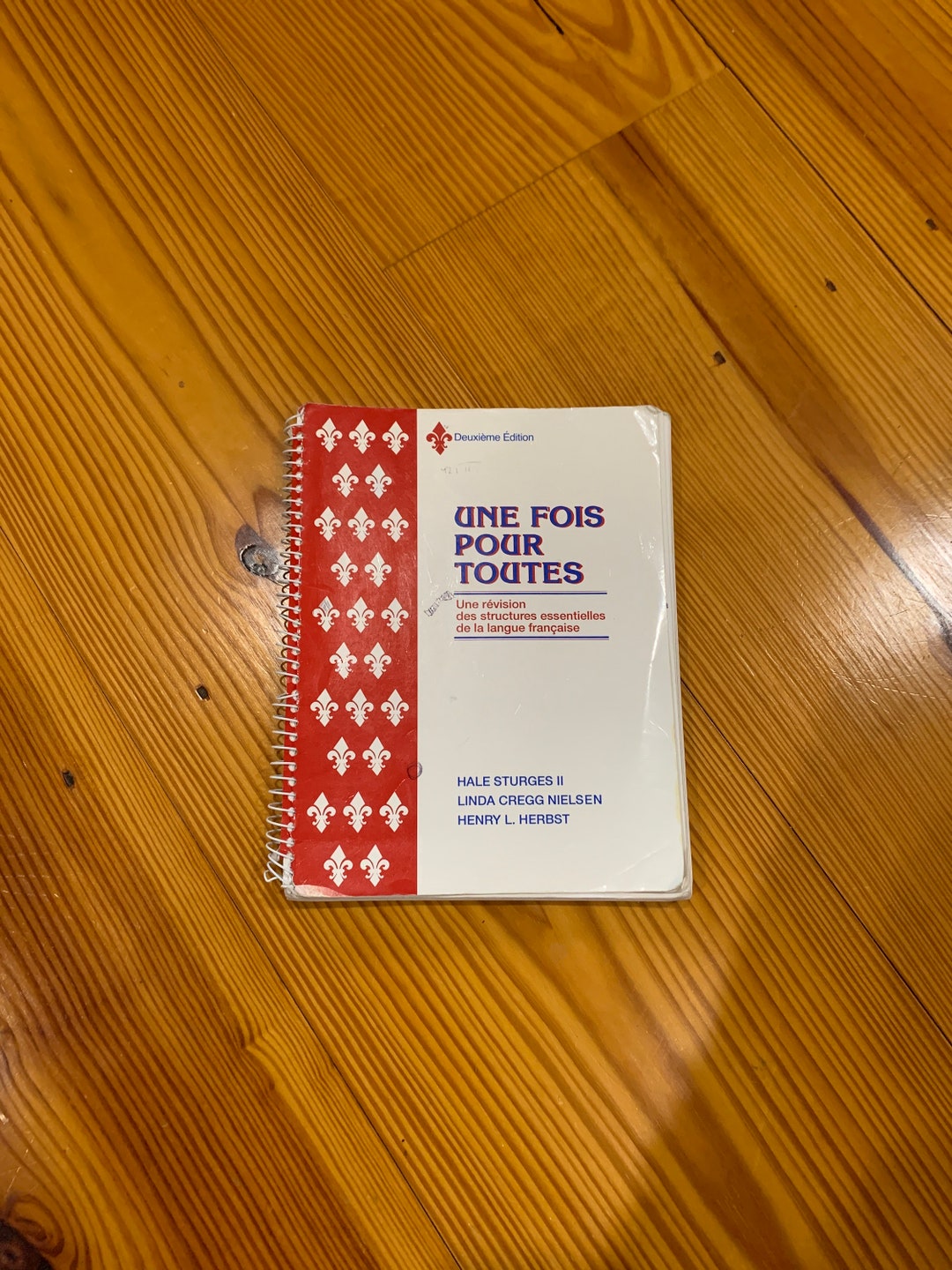 1992 Une Fois Pour Toutes Book Spiral Longman 2nd Ed French Grammar TEXTBOOK 228 Pages Language