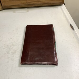 Vintage CALFSKIN India Bi-fold WALLET Case W Pen Loop Holds