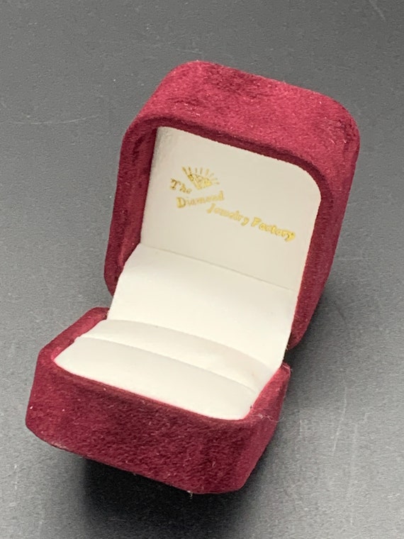 Ring Box 80s Vintage Velvet Ring Box Hinged Elegant Wedding Gi… - Gem