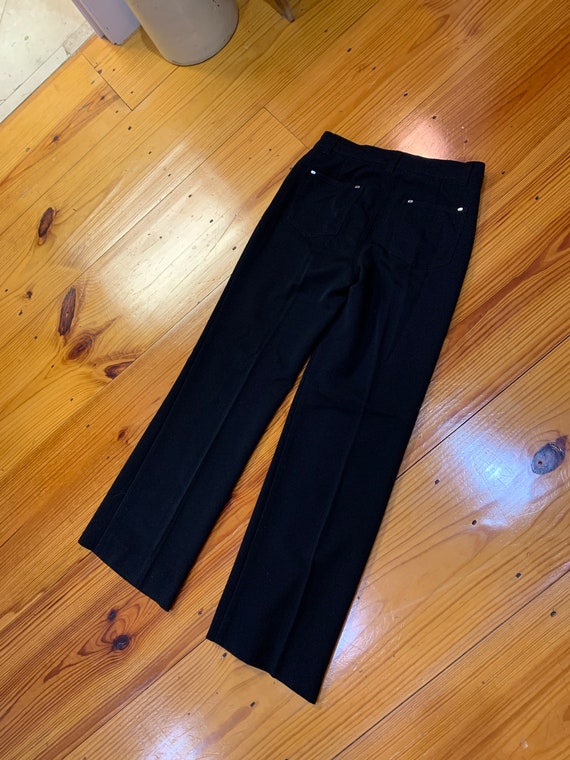 90s Dress Mishca Slacks Jeans Look Black Pants Wi… - image 9