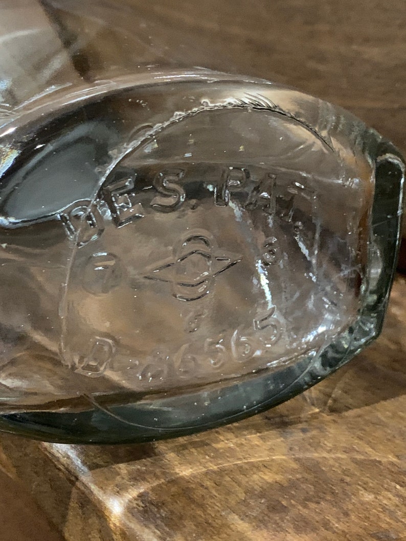 Rare oval Glass Jar Bottom Reads D86565 DES PAT 7 Etsy