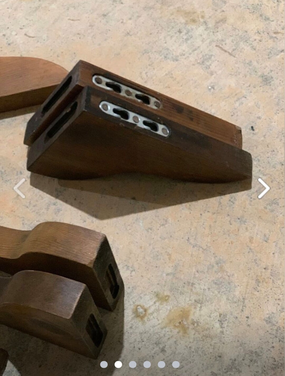 Vintage WOOD Solid PINE SHELF Brackets Finished Ready to Hang Home