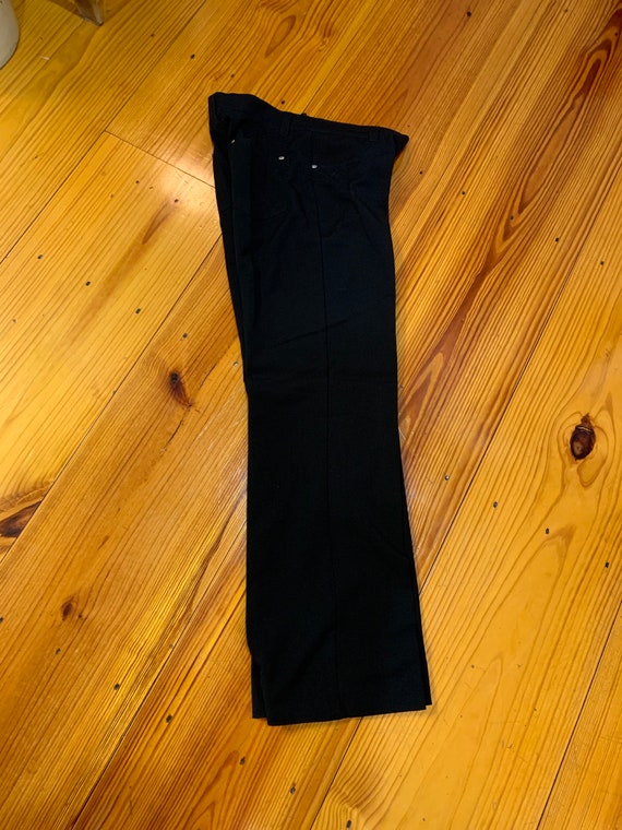 90s Dress Mishca Slacks Jeans Look Black Pants Wi… - image 3
