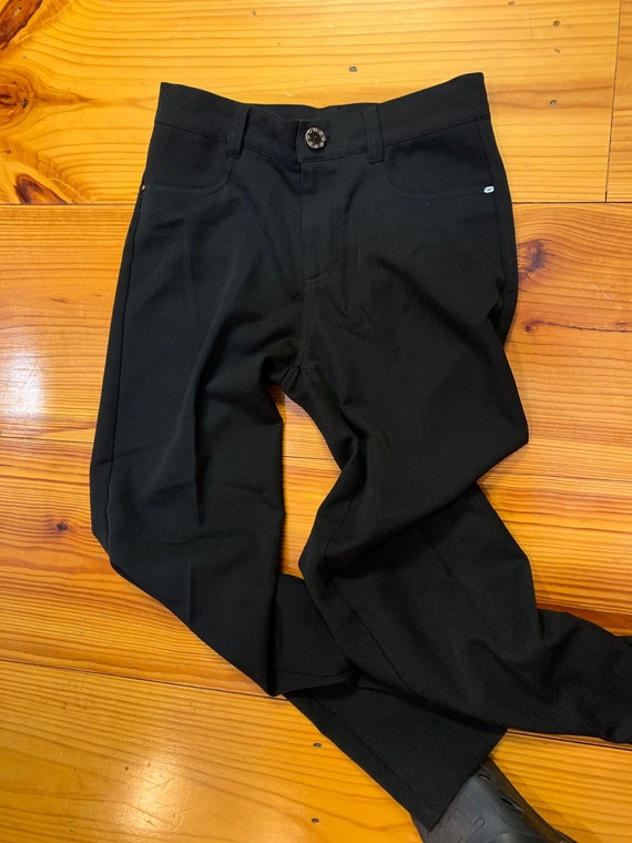 90s Dress Mishca Slacks Jeans Look Black Pants Wi… - image 2