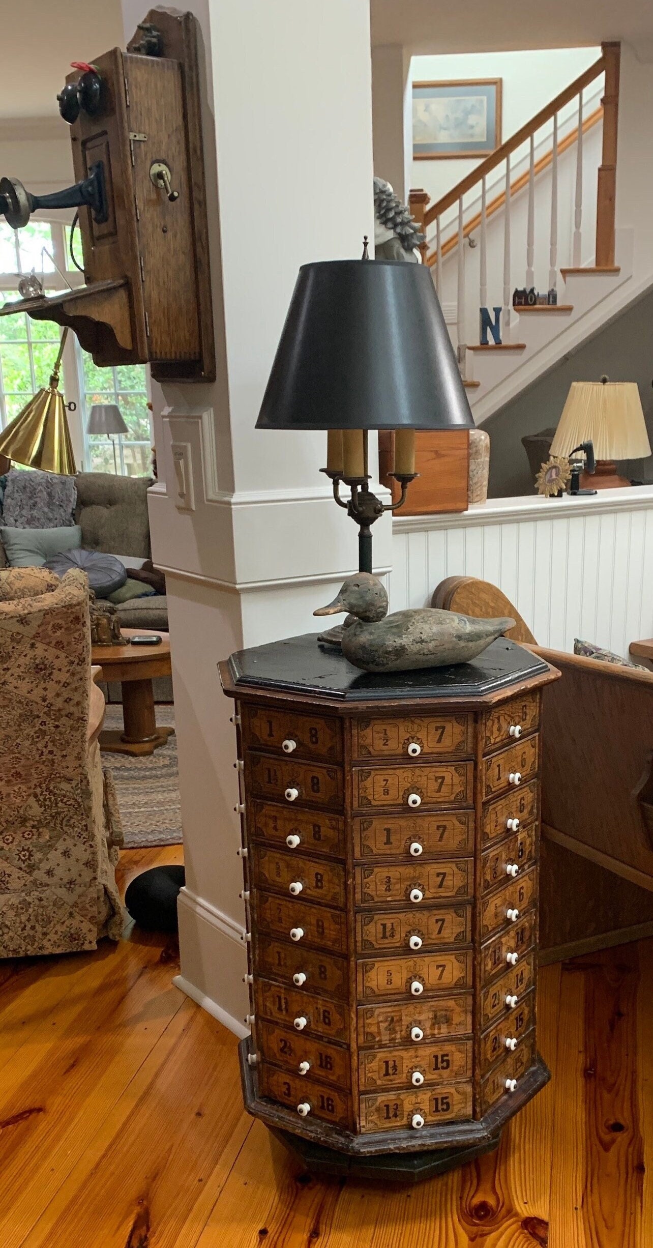 Antique 72-drawer Hardware Store Nuts Bolts All Drawers With