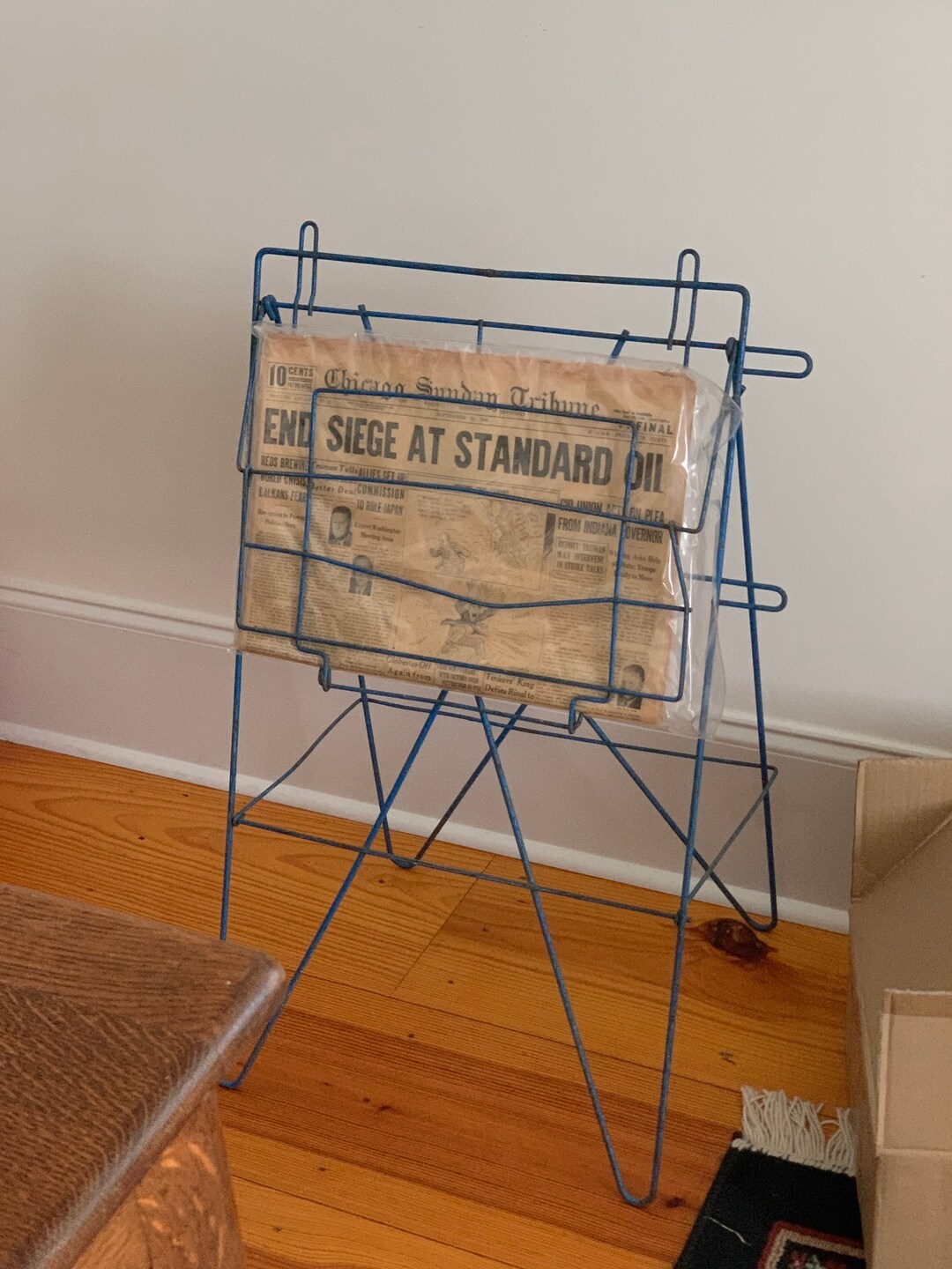 Old Library Newspaper Racks LOOK Rare Old Time Newspaper Stand RACK Metal General Store Display ...