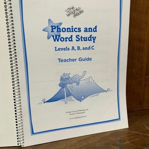 Rare 1999 Phonics and Word Study Levels A, B, and C 1st Ed Spiral Bound