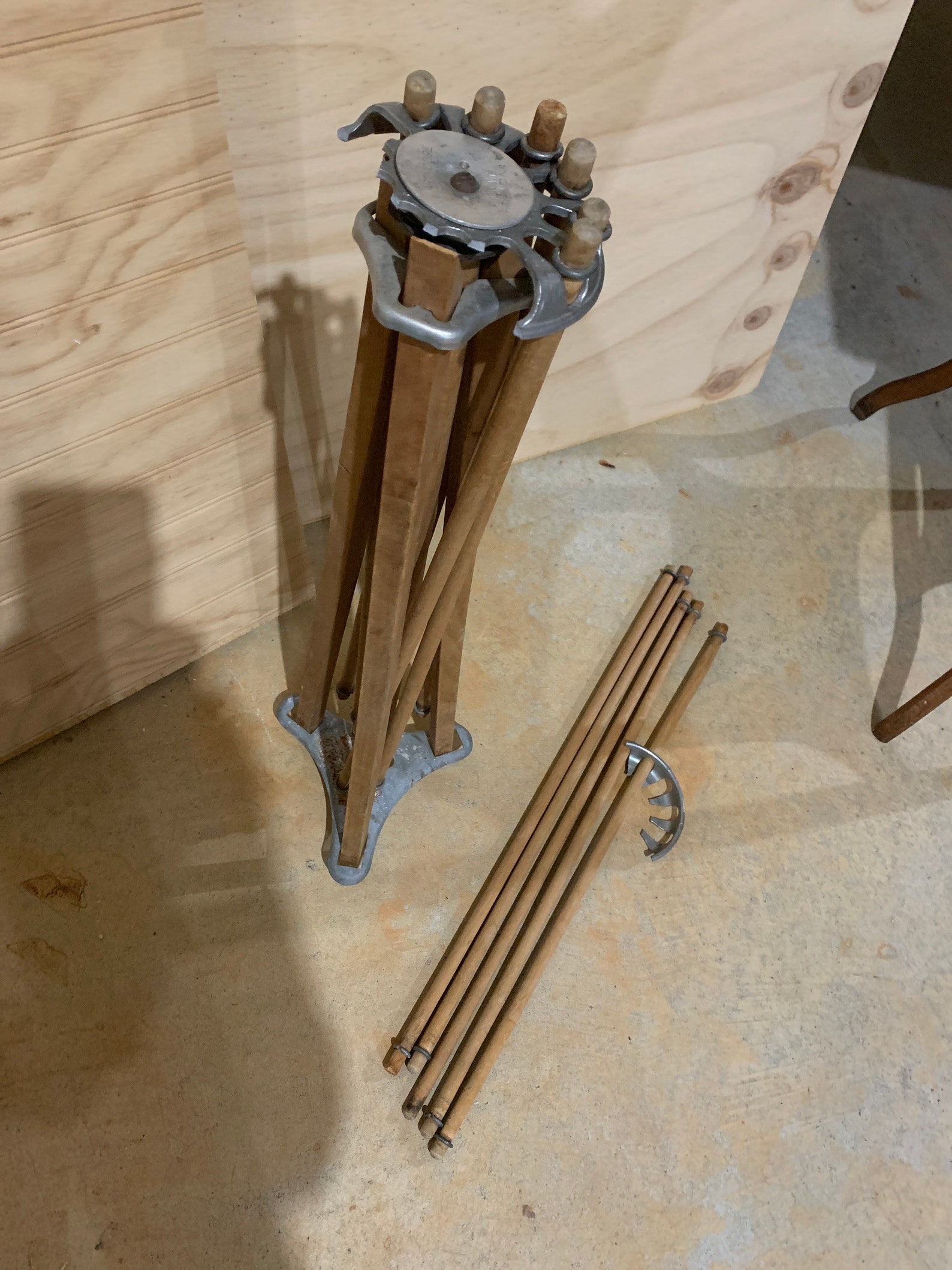 RARE Antique Clothes Dryer Drying Rack Wooden Metal Laundry Etsy