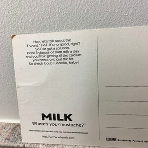 RARE Daisy Fuentes Milk Mustache 1997 is 4 1/4” X 6” Promotional Postcard Vintage Unused image 5
