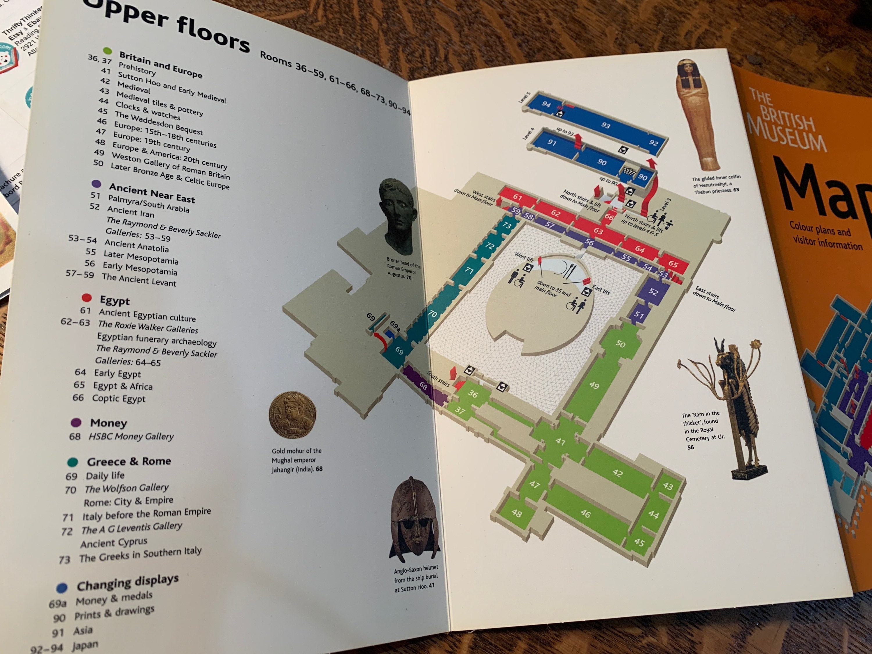 2002 the British Museum Map Foldout Double-sided Colour
