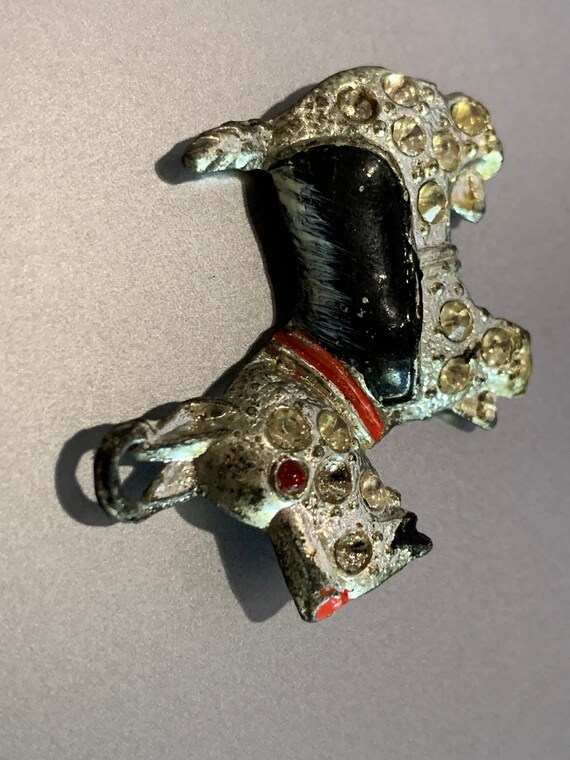 RARE 40's Scottie Dog Pendant Charm Pet Gift Cast… - image 6